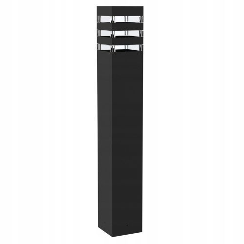 Vrtni stup za rasvjetu s LED svjetlom, crni, 60 cm visok, E27 žarulja, Berge