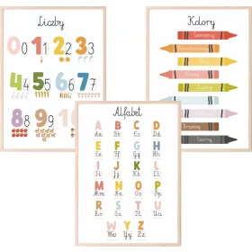 Montessori Set za učenje abecede, brojeva i boja