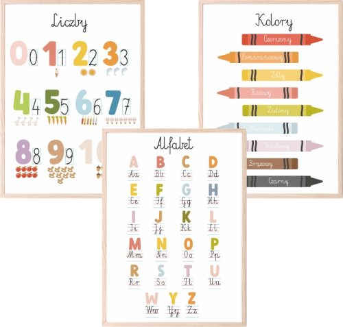 Montessori Set za učenje abecede, brojeva i boja