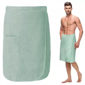 Kilt za saunu L/XL szałwiowy 100% pamuk