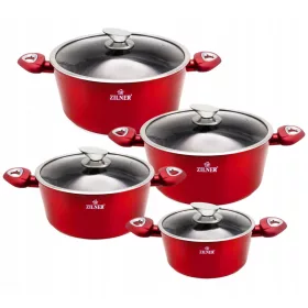Zilner Set aluminijskih lonaca CHERRY RED, 8 kom.
