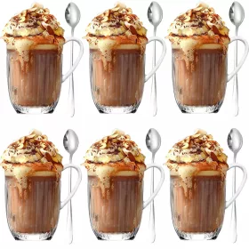   Florina Set čaša za latte macchiato i čaj 380 ml + set žlica