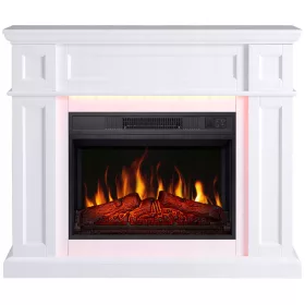   Električni kamin ArtiFlame Linz AF23S LED sa zvukom i grijanjem, bijeli, 1800 W, 104 x 87 x 32 cm