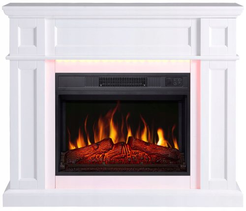 Električni kamin ArtiFlame Linz AF23S LED sa zvukom i grijanjem, bijeli, 1800 W, 104 x 87 x 32 cm