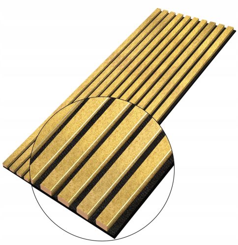 Lampe na filcu za unutarnje uređenje - Set od 10 komada, zlatne sa strukturom, dimenzija 275x46