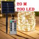 SOLARNE jelke, vrtne, 200 led dioda, 20 m, DALJINSKI, suton.