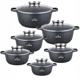 Zilner PREMIUM set aluminijskih lonaca, 12 kom.