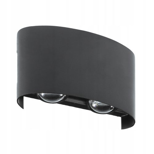 Luster crna LED vanjska zidna svjetiljka, 4W integrirani izvor svjetla