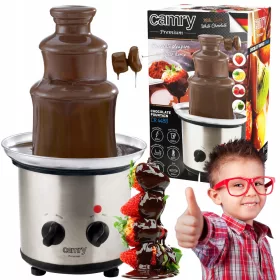    Camry čokoladna fontana 3 razine podova za fondue Chocolate Tower srebrna/siva 320 W