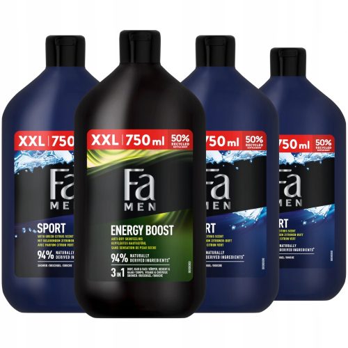 Muški gel za tuširanje Fa Men MIX SET za muškarce 4x 750ml