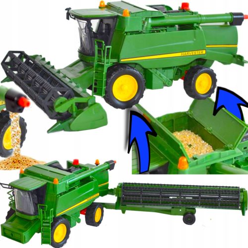 John Deere T670i Veliki Kombajn za Žetvu sa Pokretnim Elementima i Pogonom Traktor Igračka