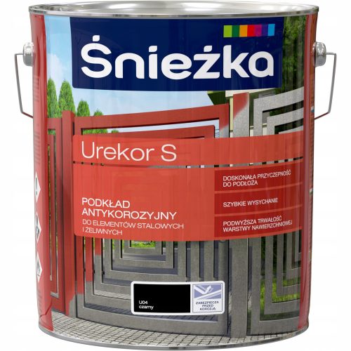 Antikorozivni premaz Śnieżka Urekor S zaštita od korozije crni 10L