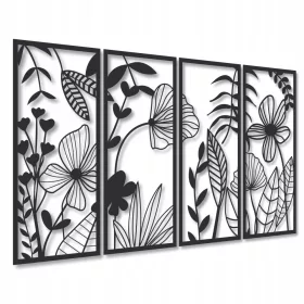   AŽUR SLIKA VELIKI TRIPTYCH ZIDNA DEKORACIJA CVIJEĆE ZA DNEVNI BORAVAK