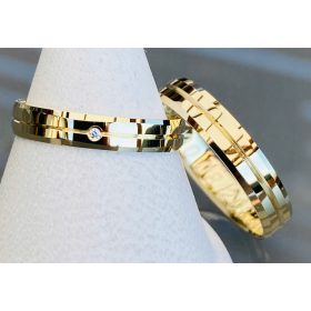 Zlatno vjenčano prstenje od 375 zlata, 4mm za par!