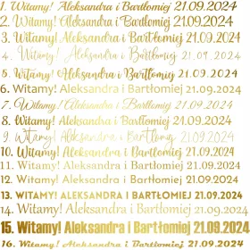    Naljepnica s imenom Vaš natpis 1 kom personalizacija s datumom vjenčanja praznici
