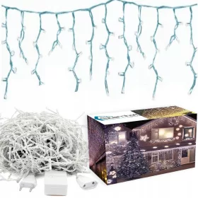   MOCNE SOPLE VANJSKA KURTYNA BOŽIĆNA SVJETLA 300 LED HLADNO BIJELA