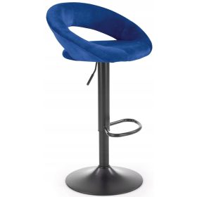   Hoker H102 Halmar, plavo-crni barski stolac od baršuna - elegantan dodatak za vaš prostor. Elegancija i moderni dizajn karakteriziraju ovaj hoker s mekanim velvet presvlakom i čvrstom podlogom od praš
