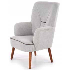 Fotelja BISHOP u svijetlo sivoj boji od drveta Halmar