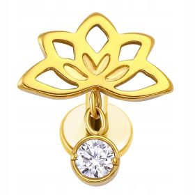  ZLATNE LABRET NAUŠNICE HELIX CIRKON TITAN 1.2/7