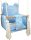 Baby Blue Velvet Children's Swing with Safety Belts for Home and Garden