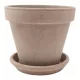  Degrea saksija 21,3 cm x 21,3 x 19 cm promjer 21 cm keramika nijanse smeđe i bež, nijanse sive i srebrne, terakota + Degrea stalak za saksije 19 cm keramika