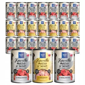   WAFI VLAŽNA HRANA ZA PSE KOMADIĆI U UMAKU 24x415G 75% MESO U KOMADIMA