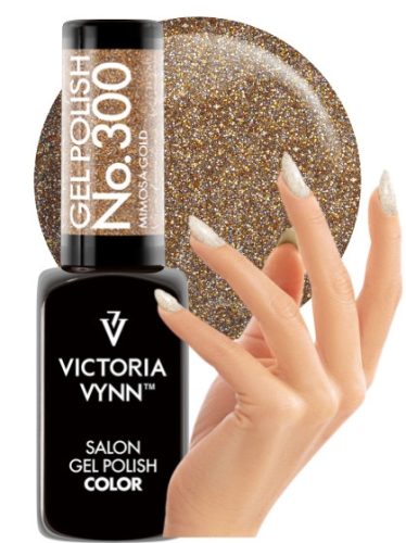 Hibridni lak za nokte Victoria Vynn 300 Mimoza Zlatna 8 ml