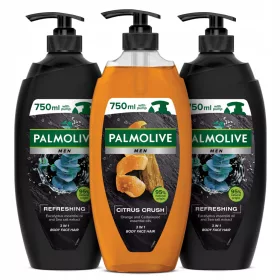 PALMOLIVE MEN muški gel za tuširanje paket 3x750 ml
