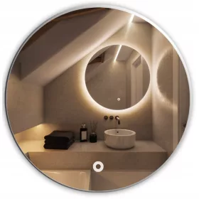    OKRUGLO OGLEDALO 100 LED SVJETLJENI PREKIDAČ NA DODIR KUPAONSKI LED KRUG