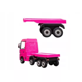    Poluprikolica za Mercedes Actros na akumulator za djecu - Pink