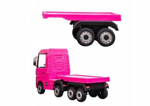 Poluprikolica za Mercedes Actros na akumulator za djecu - Pink