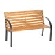 Drvena klupa s naslonom za vrt park 120 x 62 cm