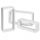 TecTake MDF polica 24 x 10 cm bijela