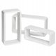 TecTake MDF polica 24 x 10 cm bijela