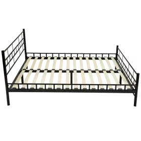   Krevet za bračni krevet od metala Art 200 x 140 cm s crnim okvirom