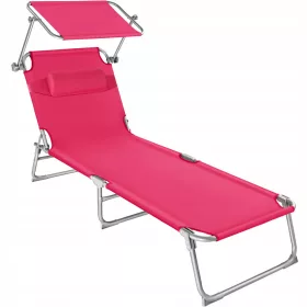 Ležaljka sa suncobranom Chloé Pink
