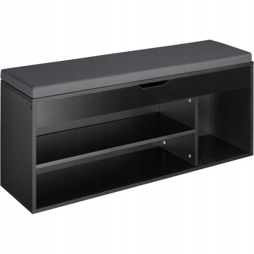  Ormarić za cipele sa sjedalom TecTake 104 x 49 x 30 cm crni