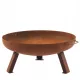  Garden Fire Pit Čelična zdjela za vatru Raw Steel Screwed Hoy 58 cm