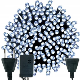   LED Božićne lampice Hladno Bijele 500 LED Vanjski Unutarnji Programator