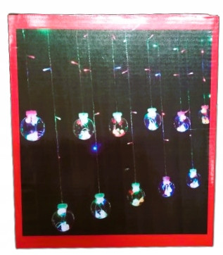 Vanjske božićne lampice 108 LED USB multikolor kuglice
