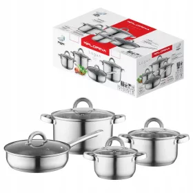 Set lonaca Florina Logan, nehrđajući čelik, 8 kom.
