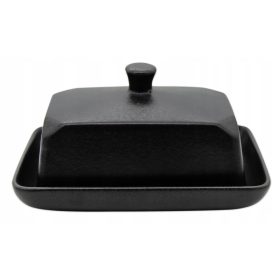 Maselnica za maslac od crnog stakla s poklopcem