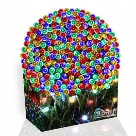   MOCNE VANJSKE LAMPICE ZA UKRAŠAVANJE BOŽIĆNOG DRVETA 300 LED MULTIBOJA + PRODUŽNI KABEL