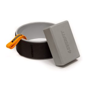   4EVERFIT Komplet za jogu 3u1 s remenom za gležanj i kotačem za jogu