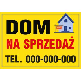 PRODAJEM KUĆU + telefonska ploča 70x100cm PVC 3mm