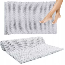   Kupaonski tepih Deluxe Dekorativna Periva Prostirka 40x60 cm Siva