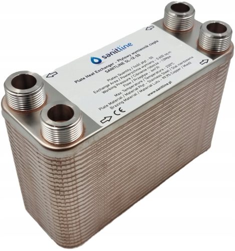 IZMJENJIVAČ TOPLINE SANITLINE 50 | EKO 45kW 4x 3/4" HUW CENTRALNO GRIJANJE PLIN ECOGROSZEK