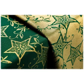 Obrus otporan na mrlje DWUSTRANI 130x210 cm - ZELENO ZLATNI