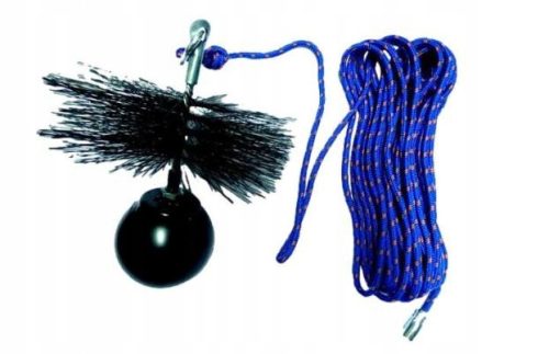 Komplet za čišćenje dimnjaka, četka 200 mm + kugla 2,5 kg + uže 15 m