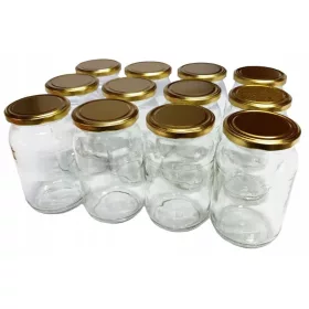   Staklenka 900 ml Med, Džem, Konzerva + Zlatni Čepovi, 40 Kom.